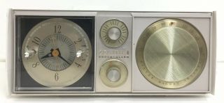 Rare Vintage Zenith Deluxe Alarm Clock Radio Model L624 Five Tubes