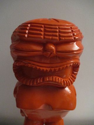 Vtg Large 1960 ' s Hand - carved Monkey Pod Wood HAWAIIAN TIKI Statue Fertility God 4