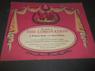 Vintage The Book Of The Coronation Queen Elizabeth 2 Preludes Crowns Abbey 1952