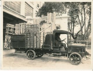 1920s Fageol Motors Factory Photo Safety Coach Montgomery Ward Delivery Truck