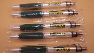 5 Rare Retired Metal Fosamax Green Gripper Drug Rep Pen
