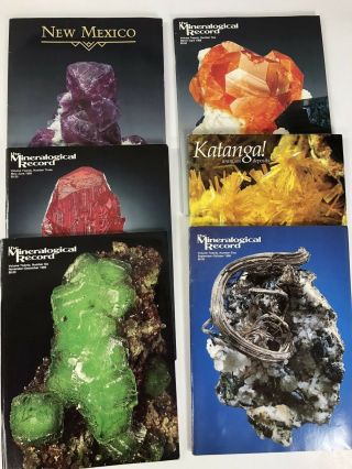 Mineralogical Record Volume 20 Full Set (1989) No 1 - 6