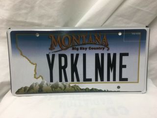 2006 Montana Vanity License Plate Yrklnme (you 