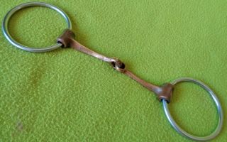 Don Hansen Marked Dh Vintage Fishback Mouth Loose Ring Snaffle Bit Hard To Find
