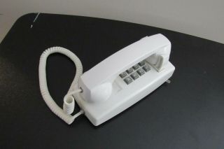 Vintage At&t Western Electric Push Button Wall Phone White