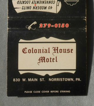 1970s Colonial House Motel 40 Units 830 W.  Main St.  Norristown Pa Montgomery Co