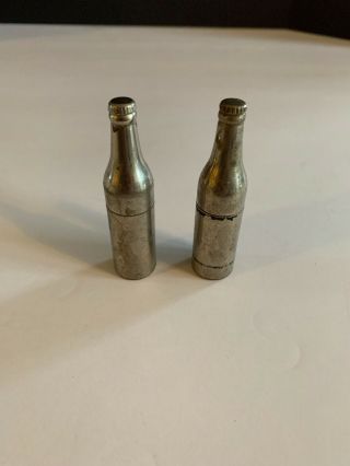 2 Vintage Kem Company,  Bottle Shaped Cigarette Lighter