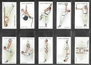 WILLS 1914 INTERESTING (EXERCISE) FULL 50 CARD SET  PHYSICAL CULTURE 5