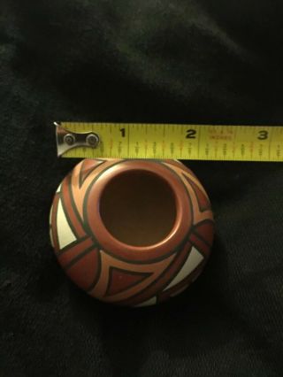 Southwestern Style Native American Pojoaque Pueblo Seed Pot.  Joe Talachy.
