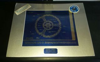 Star Trek Deep Space Station 9 Ds9 Chromart Blue Print Matted
