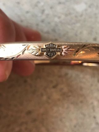 Harley Davidson 1/20 14k Gold Bangle Bracelet