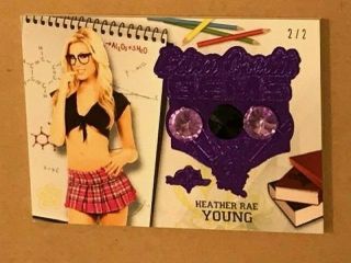 2018 Heather Rae Young Benchwarmer 2/2 Hot 4 Teacher Extra Credit Gems Card