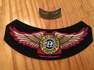 Harley Davidson Owners Group Hog 1998 Rocker Patch And Pin