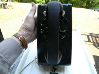 Vintage Black Western Electric Bell System Rotary Wall Phone (8 - 
