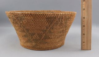 Antique Western Early 20thc California Mission Indian Basket,  Nr