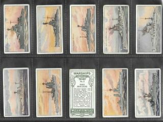 Wills 1926 Scarce Interesting (warships) Full 50 Card Set  Warships
