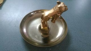 Mack Truck Bulldog Hood Ornament by Capital Mnfg.  Co.  Rare Brass Version Ashtray 2