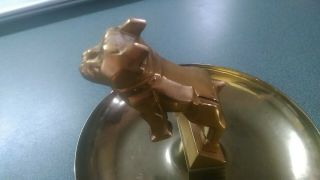 Mack Truck Bulldog Hood Ornament by Capital Mnfg.  Co.  Rare Brass Version Ashtray 6