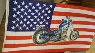 High Times Harley - Davidson Chopper Motorcycle American Flag 3 