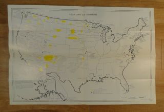 Orig.  1971 U.  S.  Dept.  Of The Interior Bureau Of Indian Affairs,  Three Maps Of Ind