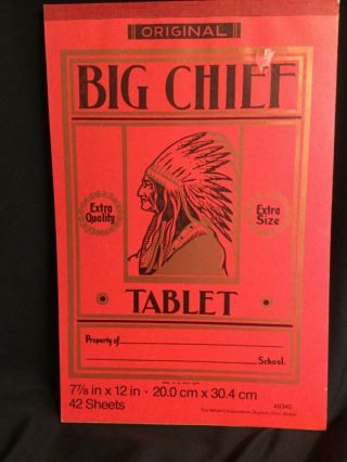 Vintage Big Chief Lined Writing Paper Tablet