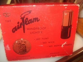 Vintage Cigarette Lighter Air Flam Windproof Lighter Box Murphy Reier 1950 