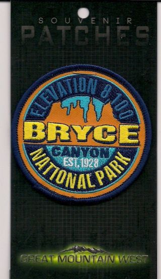 Bryce Canyon National Park Utah Souvenir Patch Elevation 8100