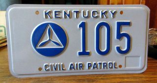 Kentucky Civil Air Patrol License Plate 105