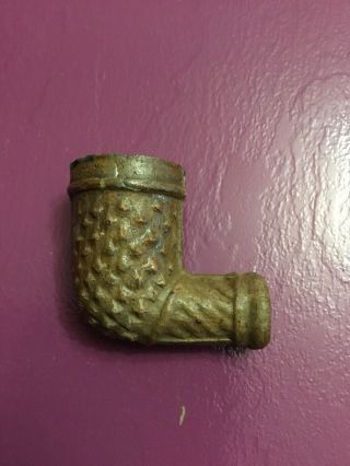 Vintage Edgefield Or Native American South Carolina Clay Southern Pottery Pipe