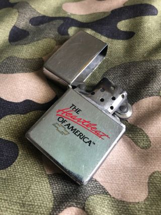 1997 Zippo Lighter Chevrolet The Heartbeat Of America Chevy 3
