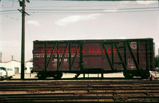 Kodak Transparency Pacific Electric Boxcar Near Watts Tower Los Angeles 1950s