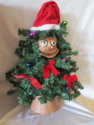 Singing Christmas Tree Mr Everett Green Trim A Tree 24” High Vintage 1990’s MIB 7
