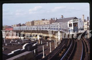 Orig Slide Ny Nyc Subway Bmt 8040 Nycta Brooklyn Brighton Beach Kodachrome 1972