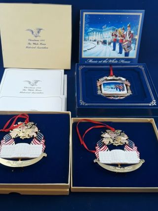 2 1995 And 1 2010 The White House Historical Association Christmas Ornaments