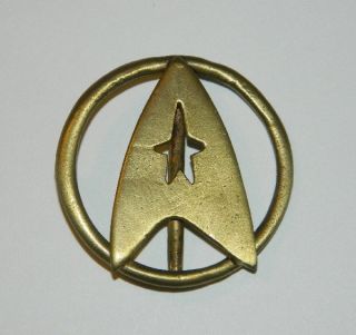 Star Trek Classic Movies Uniform Aged Brass Toned Metal Belt Buckle,