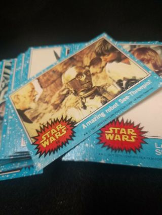 1977 Topps Star Wars 1st Series 1 Complete 66 Blue Card Set Ex, 2