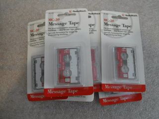 6 Message Tapes Mc - 30 Radio Shack Answering Machine Cassette