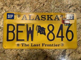 Vintage 1982 Alaska “the Last Frontier” License Plate -