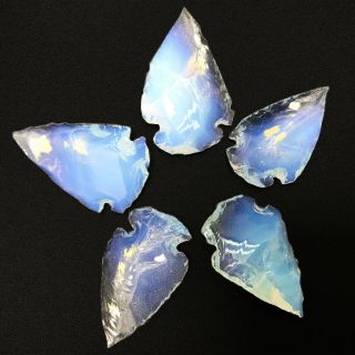 5 Opal Arrowheads Authentic Hand Crafted Semi - Precious Gem Stones Usa Ship