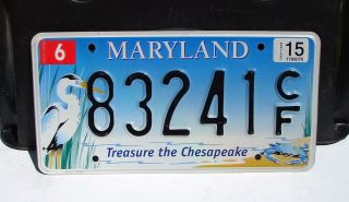 Maryland Treasure The Chesapeake License Plate Heron Crab Bird Wildlife 83241