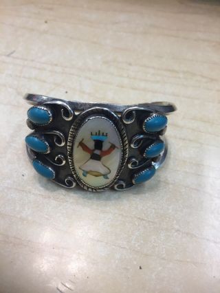 Native American Silver Bracelet Hand Signed