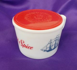 Vintage Old Spice Shaving Mug With Lid Made In Belgium By Shulton