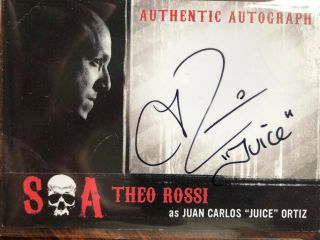 2015 Cryptozoic Sons Of Anarchy Theo Rossi As Juan “juice” Ortiz Autograph Tr