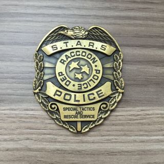 Resident Evil Biohazard S.  T.  A.  R.  S.  Stars Raccoon Police Dep Badge