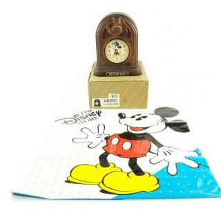Seiko Walt Disney " Hollywood Mickey " Mouse Vintage Talking Alarm Clock W Box