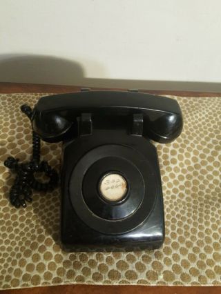 Vintage Western Electric Bell System C/d 500 Black Rotary Telephone - No Dial