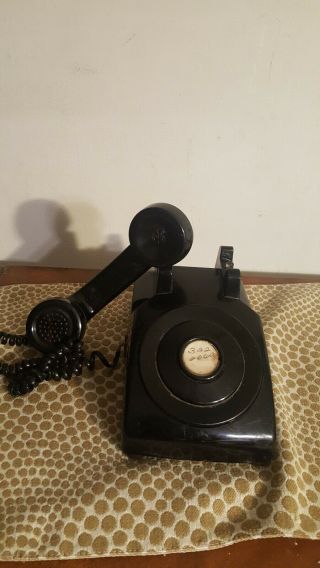 Vintage Western Electric Bell System C/D 500 Black Rotary Telephone - NO DIAL 2