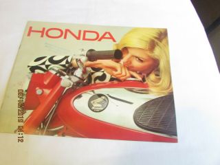 Vintage 1966 Honda Motorcycle Brochure - Cool Graphics