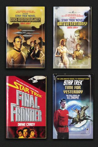 4 Paperback " Star Trek " Books - Autographed By The Authors
