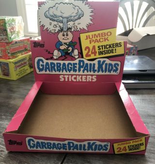 1986 Garbage Pail Kids Jumbo Display Box No Packs Gpk Nm/mt